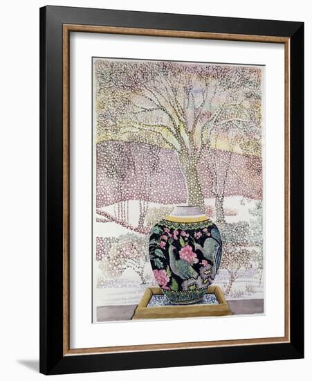 Large Ginger Jar in Snowstorm-Lillian Delevoryas-Framed Giclee Print