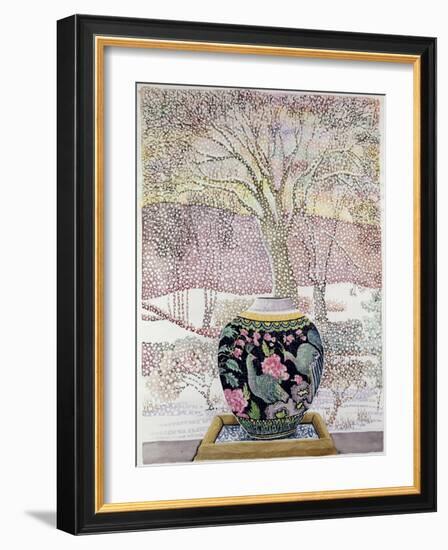 Large Ginger Jar in Snowstorm-Lillian Delevoryas-Framed Giclee Print