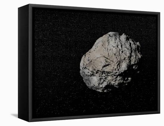 Large Grey Meteorite in the Universe Full of Stars-null-Framed Stretched Canvas