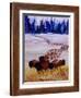 Large Herd of Bison Cross a Vast Plain-Rich LaPenna-Framed Photographic Print