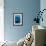 Large humpback whale ascends through the clear blue of the Silver Bank, Dominican Republic-James White-Framed Photographic Print displayed on a wall