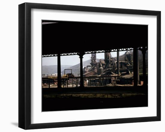 Large Industrial Plant Framed by Elevated Tracks or Roadway-Walker Evans-Framed Photographic Print