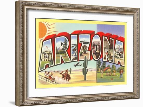 Large Letter Arizona-null-Framed Art Print