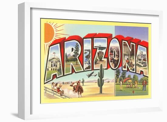 Large Letter Arizona-null-Framed Art Print
