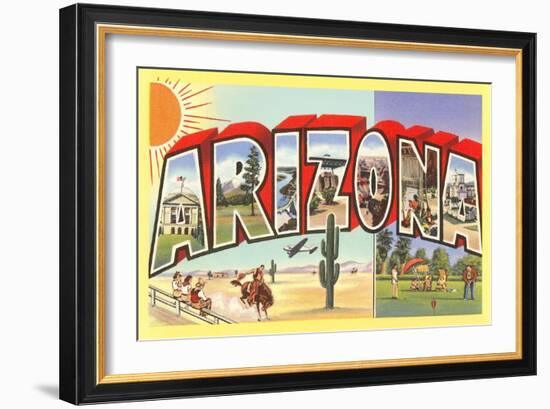 Large Letter Arizona-null-Framed Art Print