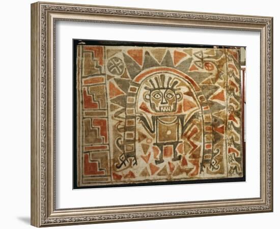 Large painted textile temple hanging, Chimu culture, Peru, 1000-1470-Werner Forman-Framed Giclee Print