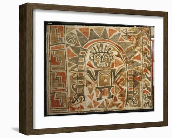 Large painted textile temple hanging, Chimu culture, Peru, 1000-1470-Werner Forman-Framed Giclee Print