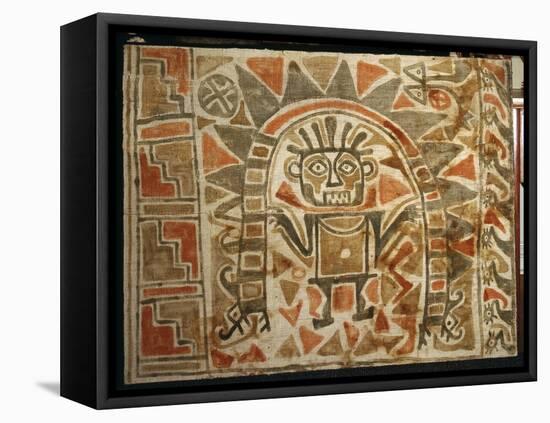 Large painted textile temple hanging, Chimu culture, Peru, 1000-1470-Werner Forman-Framed Premier Image Canvas