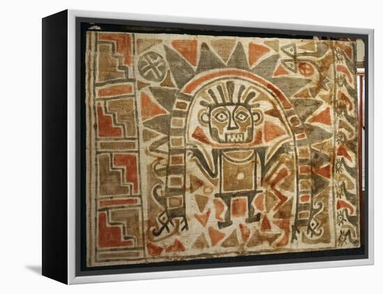 Large painted textile temple hanging, Chimu culture, Peru, 1000-1470-Werner Forman-Framed Premier Image Canvas