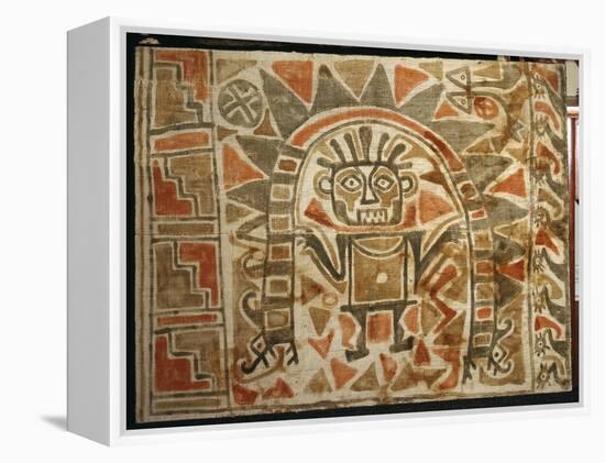 Large painted textile temple hanging, Chimu culture, Peru, 1000-1470-Werner Forman-Framed Premier Image Canvas