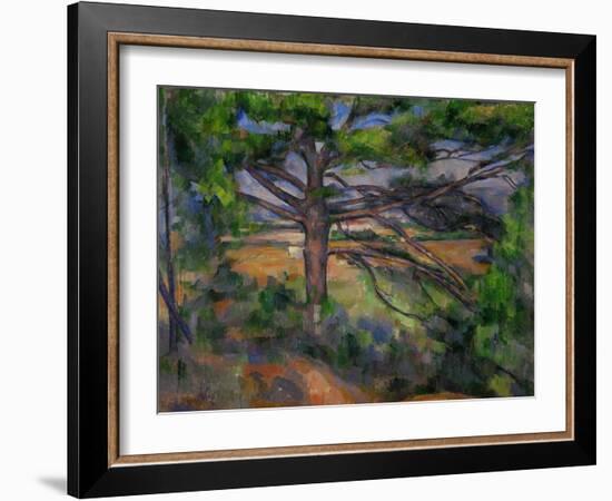 Large Pine Tree and Red Earth, 1890-1895-Paul Cézanne-Framed Giclee Print