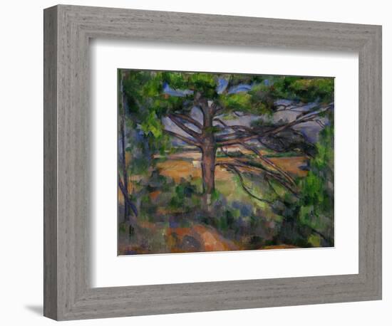 Large Pine Tree and Red Earth, 1890-1895-Paul Cézanne-Framed Giclee Print