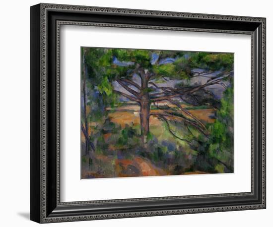 Large Pine Tree and Red Earth, 1890-1895-Paul Cézanne-Framed Giclee Print