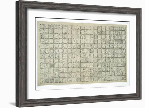 Large Plaque with Ideographic Writing from the Temple of Inscriptions-Johann Friedrich Maximilian Von Waldeck-Framed Giclee Print