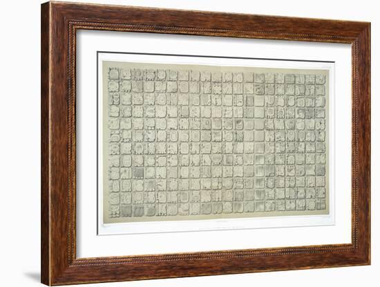 Large Plaque with Ideographic Writing from the Temple of Inscriptions-Johann Friedrich Maximilian Von Waldeck-Framed Giclee Print