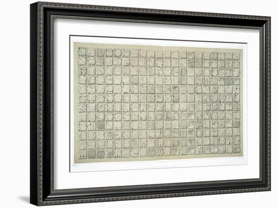 Large Plaque with Ideographic Writing from the Temple of Inscriptions-Johann Friedrich Maximilian Von Waldeck-Framed Giclee Print