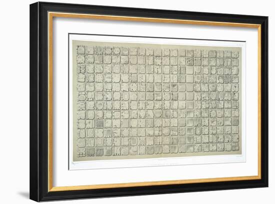 Large Plaque with Ideographic Writing from the Temple of Inscriptions-Johann Friedrich Maximilian Von Waldeck-Framed Giclee Print