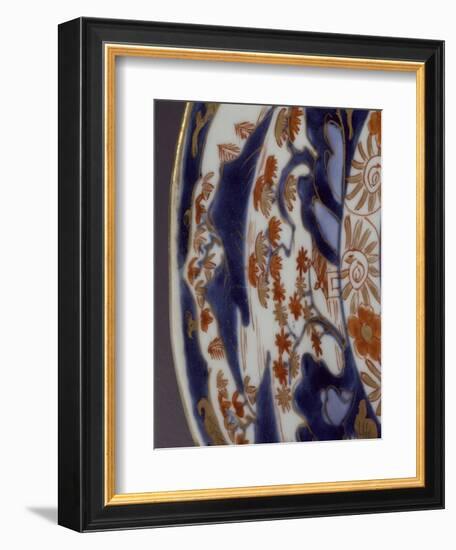 Large Plate Decorated with Floral Patterns-null-Framed Giclee Print