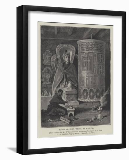 Large Praying-Wheel at Soonum-William 'Crimea' Simpson-Framed Giclee Print