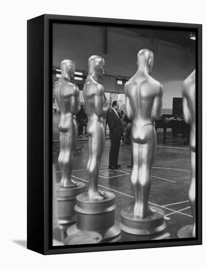 Large Replicas of Oscars Used for Decoration at Academy Awards Show-Leonard Mccombe-Framed Premier Image Canvas