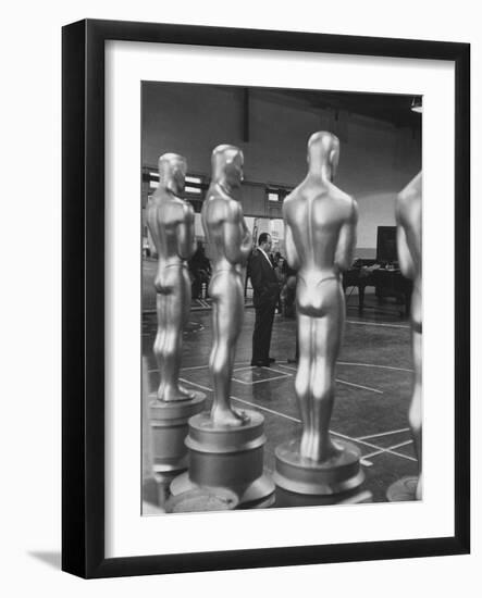 Large Replicas of Oscars Used for Decoration at Academy Awards Show-Leonard Mccombe-Framed Photographic Print