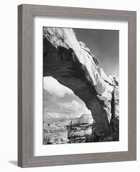 Large Rock Formation Forming a Bridge across Desert-Loomis Dean-Framed Photographic Print