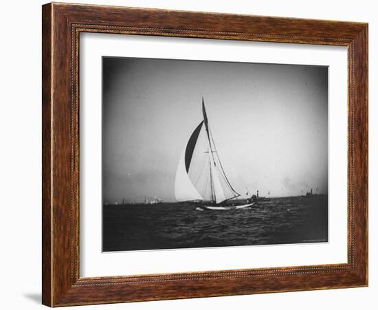 Large Sailboat Out at Sea-Wallace G^ Levison-Framed Photographic Print