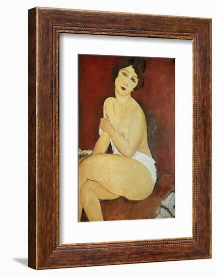 Large Seated Nude by Amedeo Modigliani-null-Framed Photographic Print