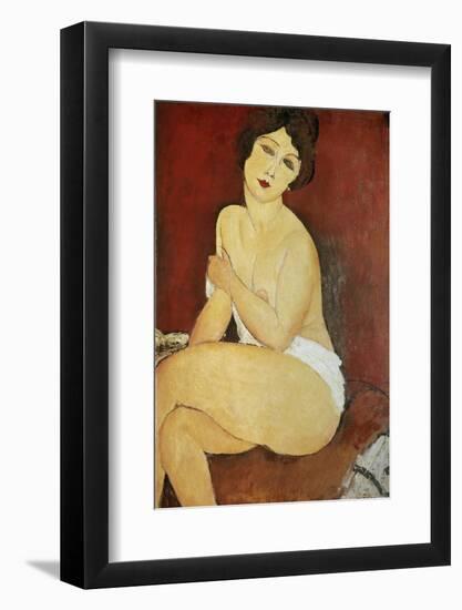 Large Seated Nude by Amedeo Modigliani-null-Framed Photographic Print