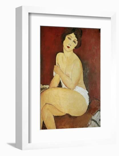 Large Seated Nude by Amedeo Modigliani-null-Framed Photographic Print