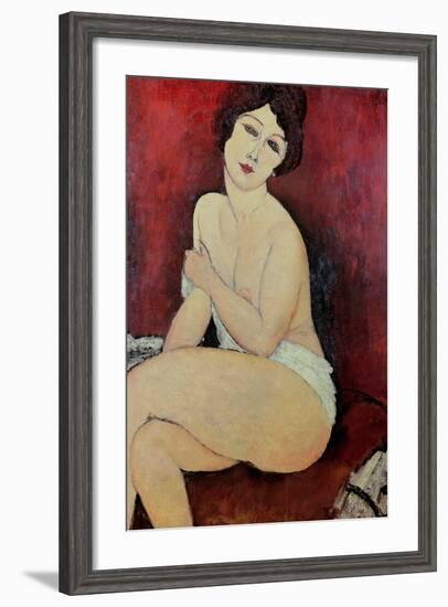 Large Seated Nude-Amedeo Modigliani-Framed Giclee Print