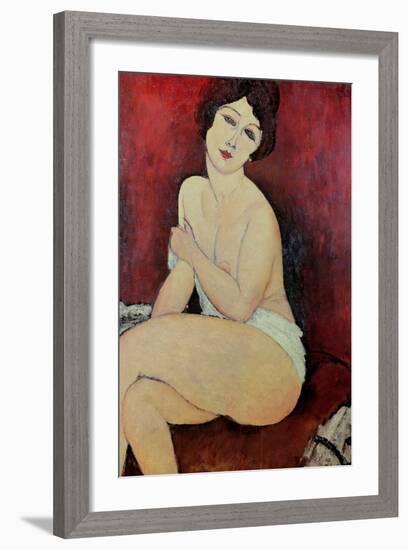 Large Seated Nude-Amedeo Modigliani-Framed Giclee Print