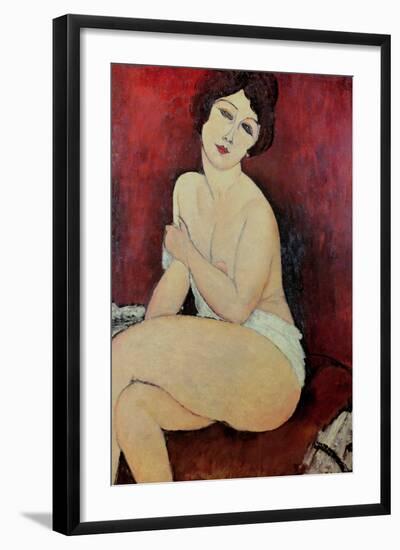 Large Seated Nude-Amedeo Modigliani-Framed Giclee Print