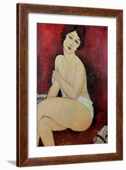 Large Seated Nude-Amedeo Modigliani-Framed Giclee Print