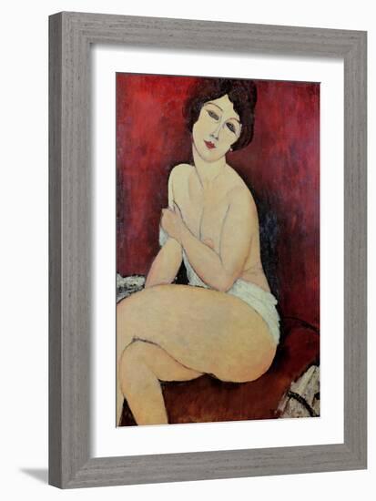 Large Seated Nude-Amedeo Modigliani-Framed Giclee Print