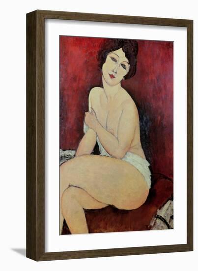 Large Seated Nude-Amedeo Modigliani-Framed Giclee Print