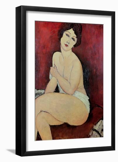 Large Seated Nude-Amedeo Modigliani-Framed Giclee Print