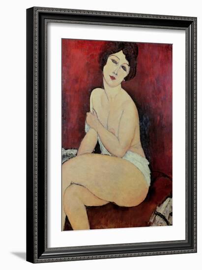 Large Seated Nude-Amedeo Modigliani-Framed Giclee Print