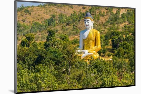 Large sitting Buddha statue near Maha Bodhi Ta Htaung Standing Buddha, Monywa, Myanmar (Burma)-Jan Miracky-Mounted Photographic Print