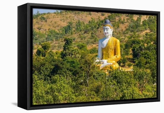 Large sitting Buddha statue near Maha Bodhi Ta Htaung Standing Buddha, Monywa, Myanmar (Burma)-Jan Miracky-Framed Premier Image Canvas