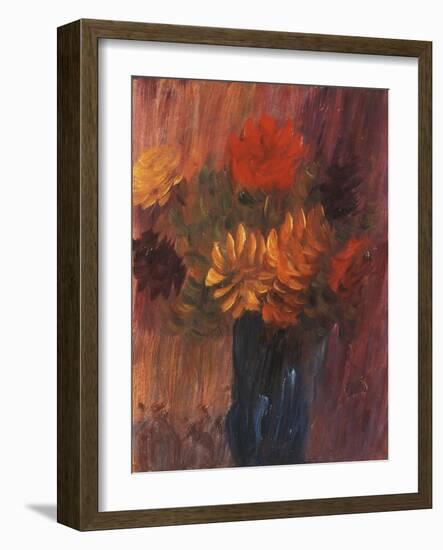 Large Still Life: Red and Yellow Dahlia; Grosses Stilleben: Rote Und Gelbe Dahlien, 1937-Alexej Von Jawlensky-Framed Giclee Print