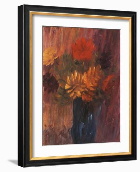 Large Still Life: Red and Yellow Dahlia; Grosses Stilleben: Rote Und Gelbe Dahlien, 1937-Alexej Von Jawlensky-Framed Giclee Print