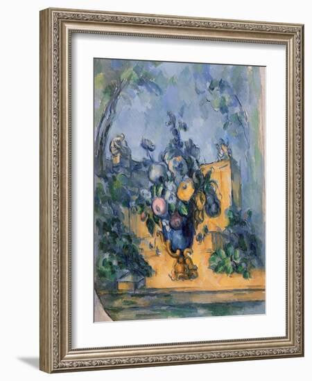 Large Vase in the Garden, C. 1895-Paul Cézanne-Framed Giclee Print