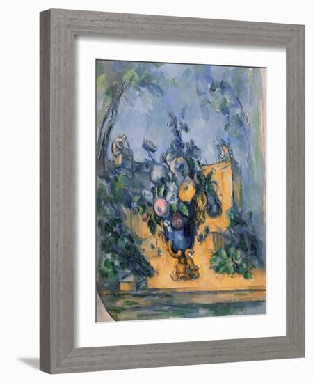 Large Vase in the Garden, C. 1895-Paul Cézanne-Framed Giclee Print