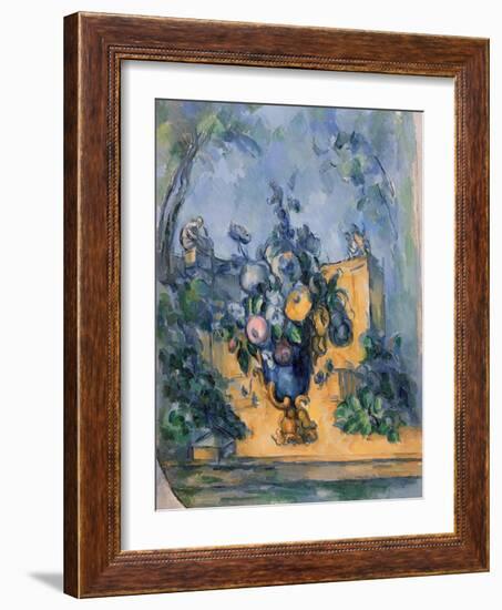 Large Vase in the Garden, C. 1895-Paul Cézanne-Framed Giclee Print