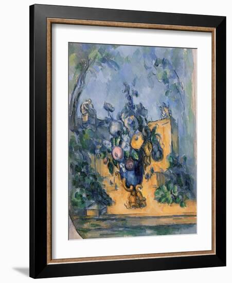 Large Vase in the Garden, C. 1895-Paul Cézanne-Framed Giclee Print