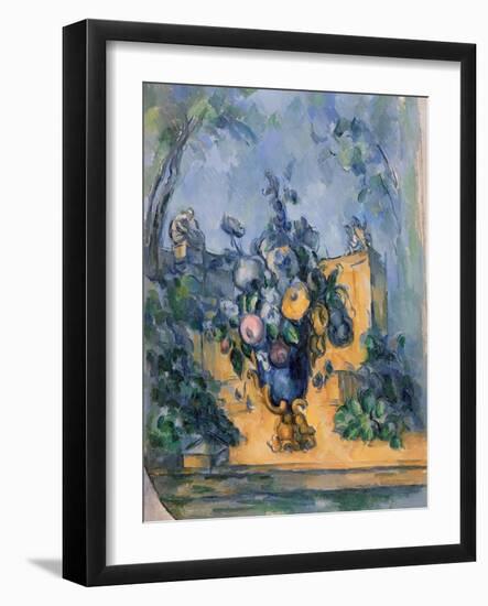 Large Vase in the Garden, C. 1895-Paul Cézanne-Framed Giclee Print