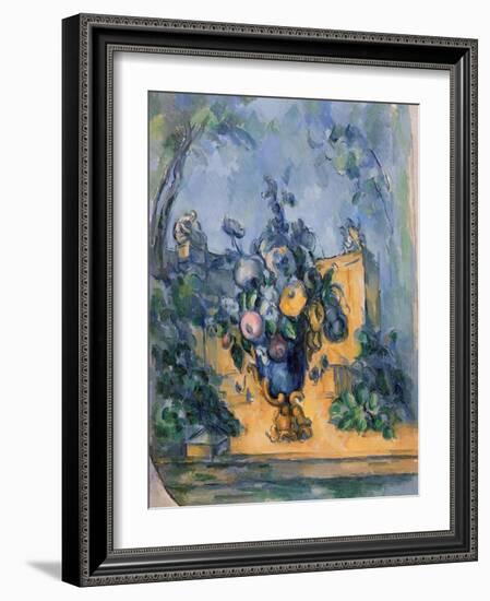 Large Vase in the Garden, C. 1895-Paul Cézanne-Framed Giclee Print