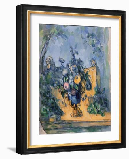 Large Vase in the Garden, C. 1895-Paul Cézanne-Framed Giclee Print