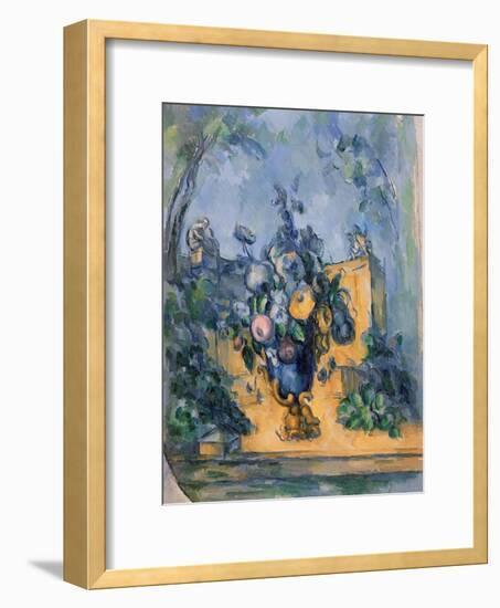 Large Vase in the Garden, C. 1895-Paul Cézanne-Framed Giclee Print